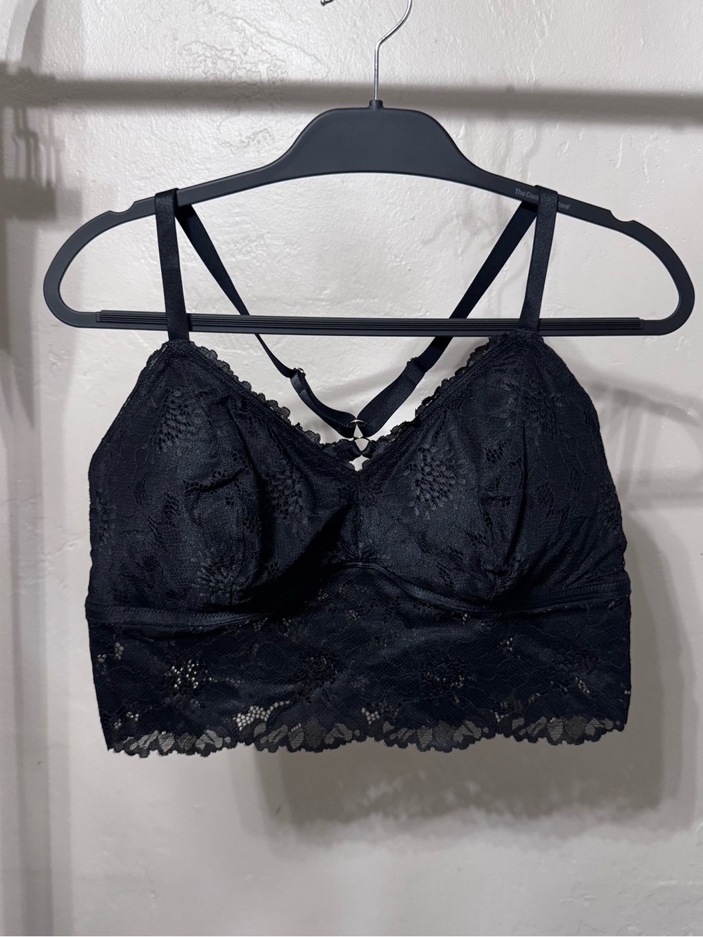 aerie Black Lace Longline‎ Bralette